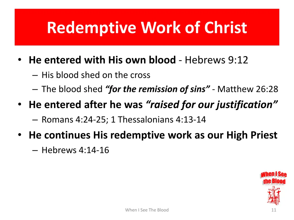 redemptive work of christ