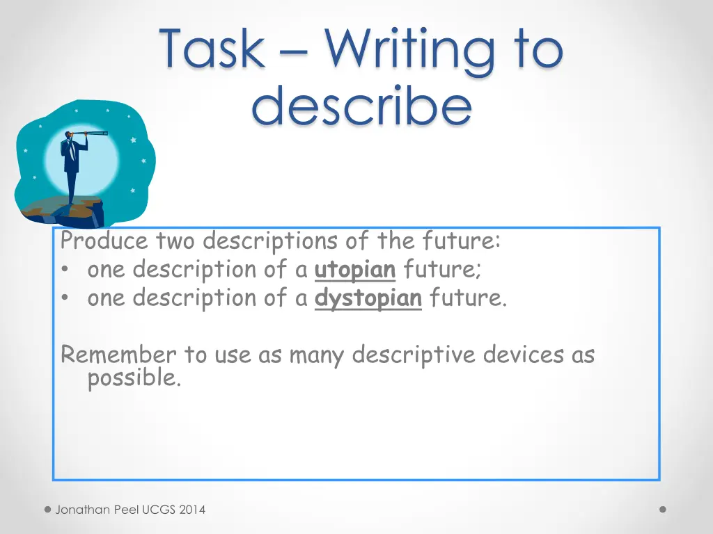 task writing to describe