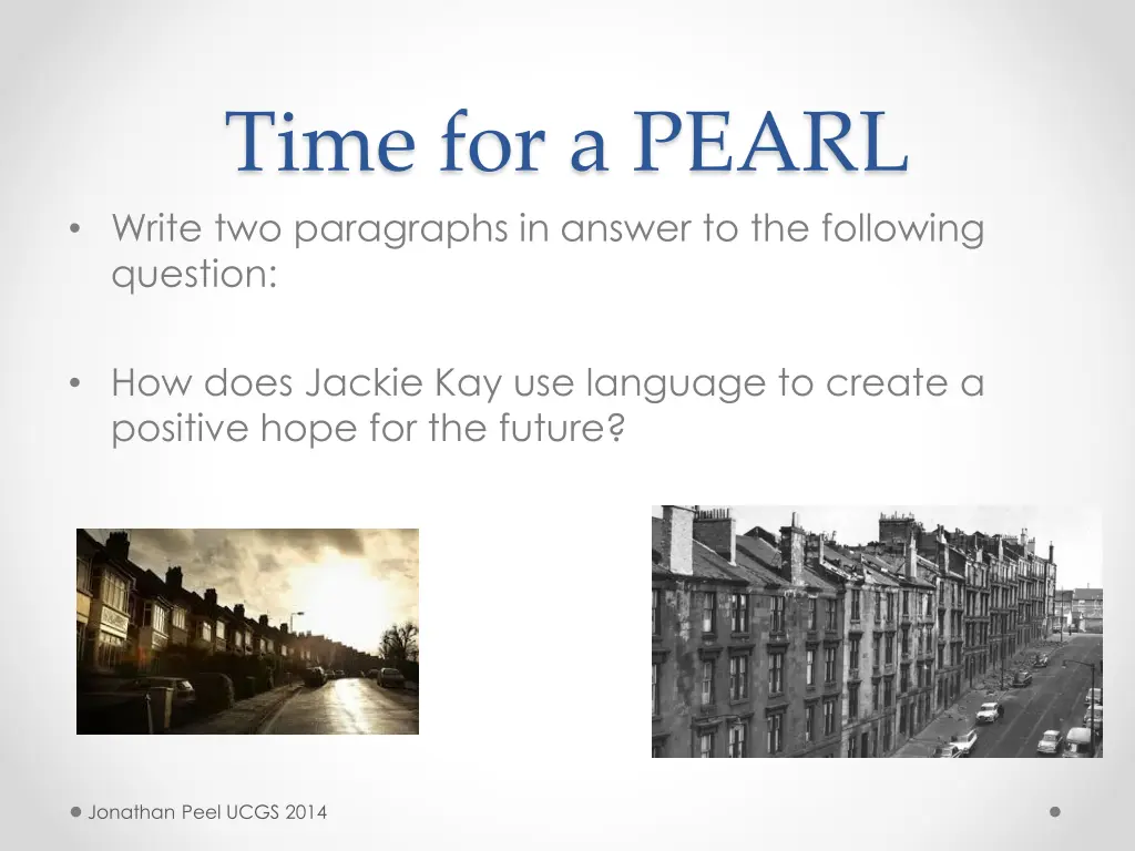 time for a pearl write two paragraphs in answer