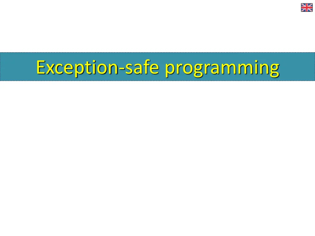 exception safe programming 1
