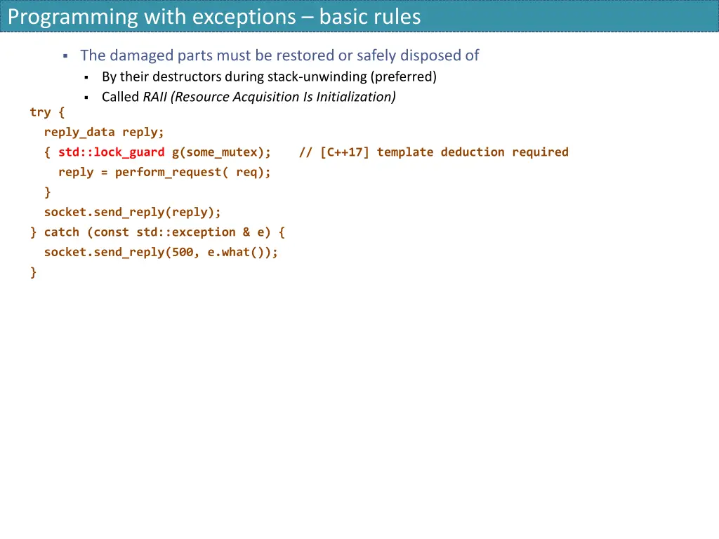 programming with exceptions basic rules 5