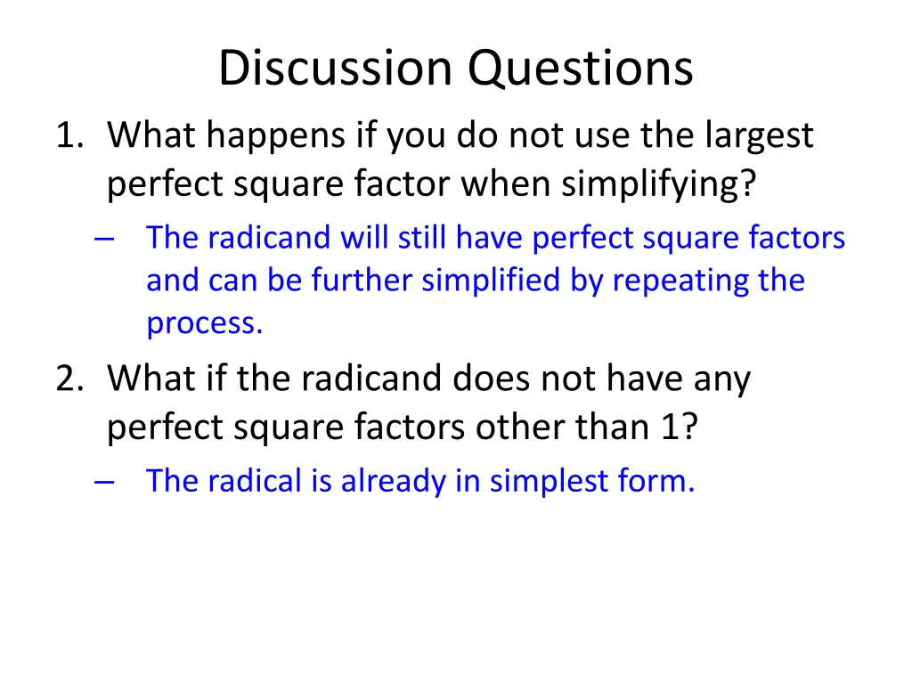 discussion questions 1 what happens