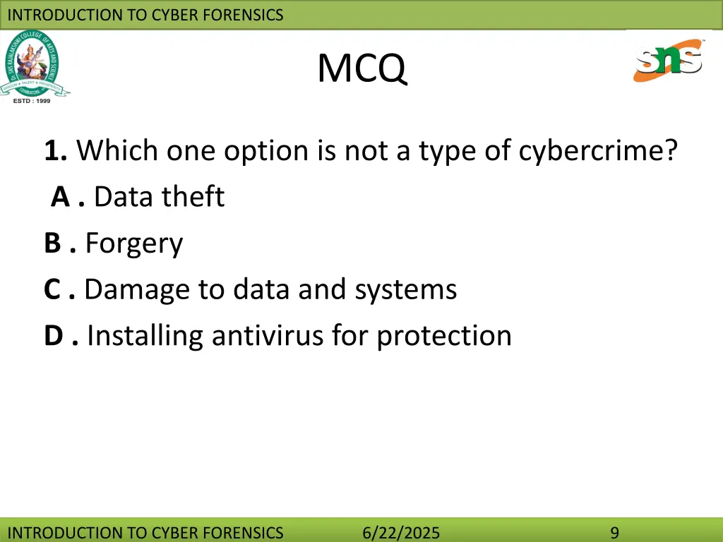 introduction to cyber forensics 8