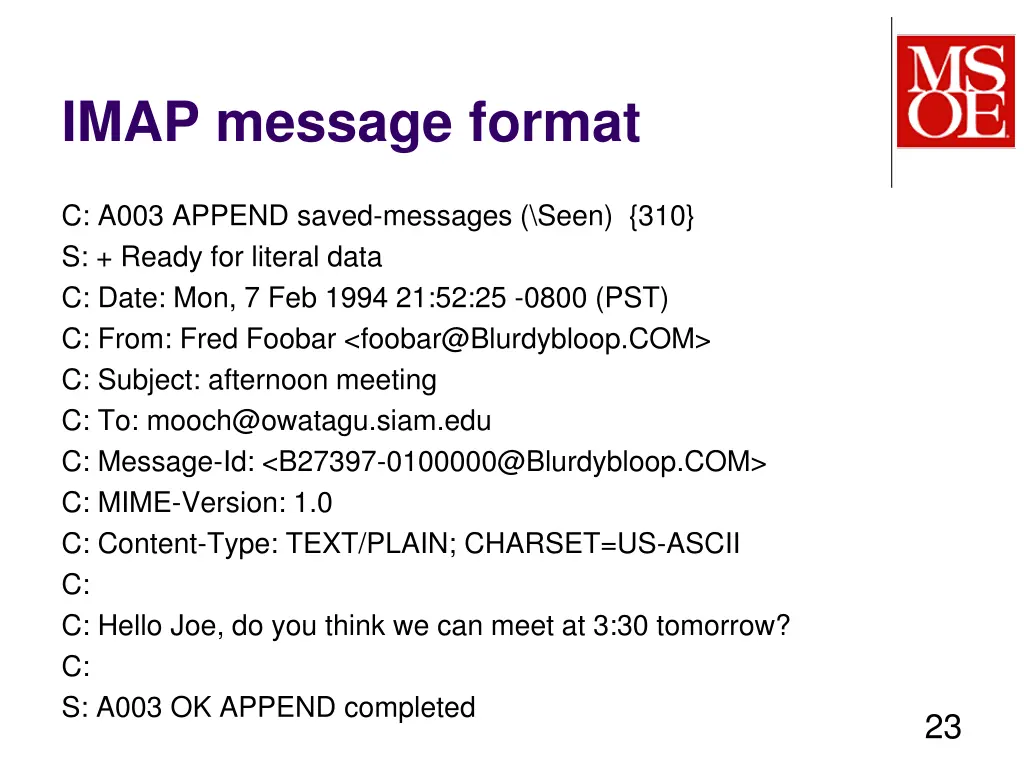 imap message format 2