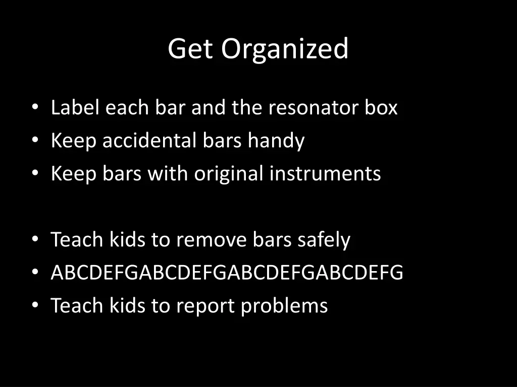 get organized