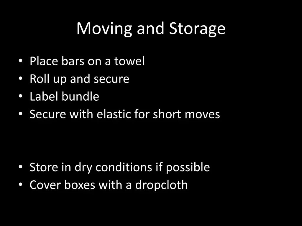 moving and storage