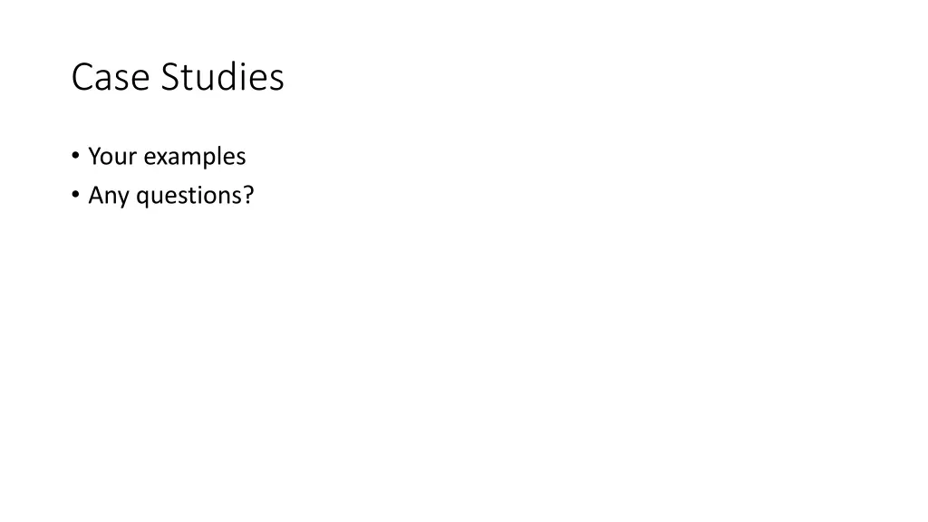 case studies