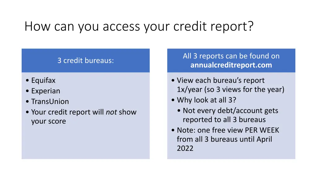 how can you access your credit report
