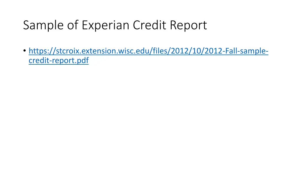 sample of experian credit report