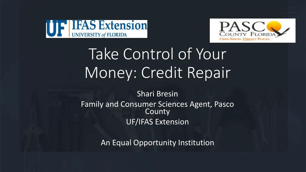 take control of your money credit repair