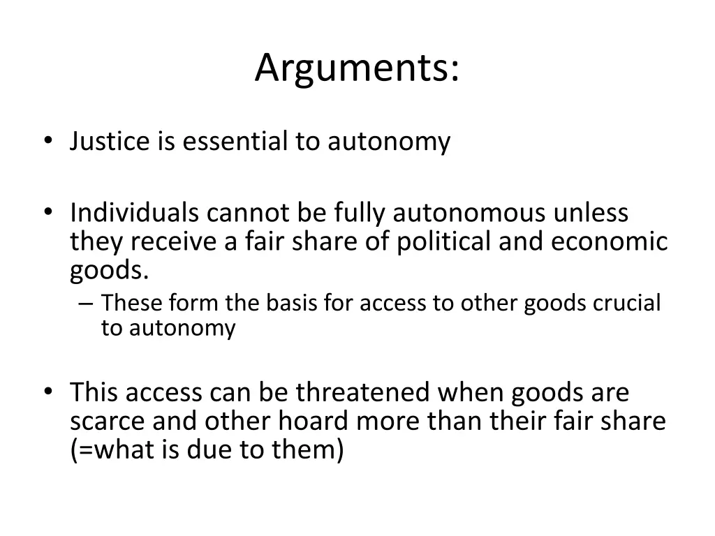 arguments