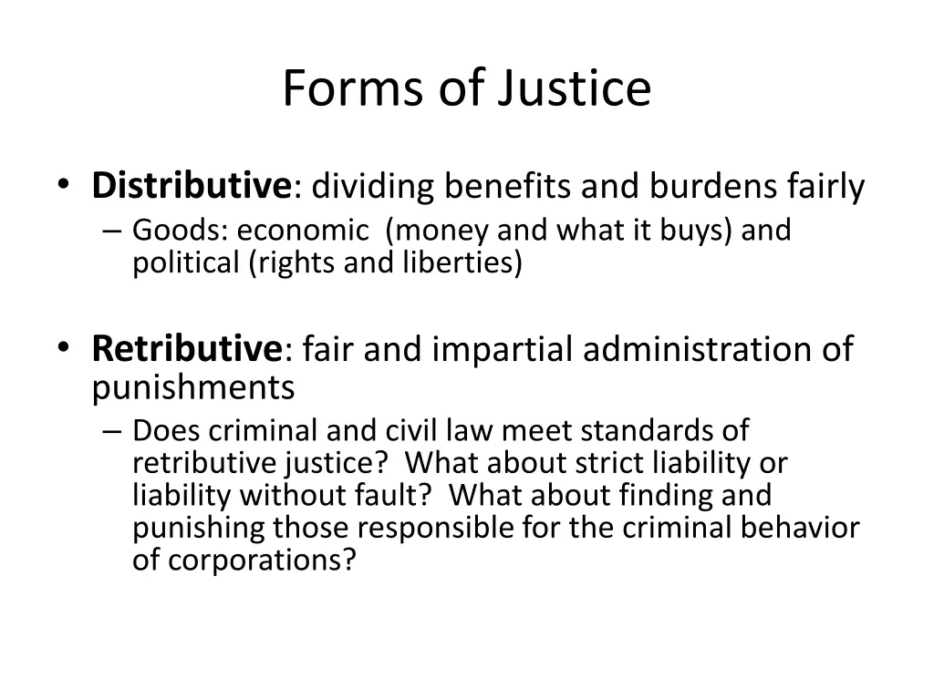forms of justice