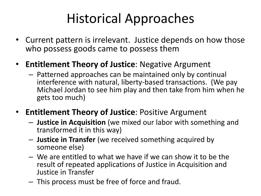 historical approaches