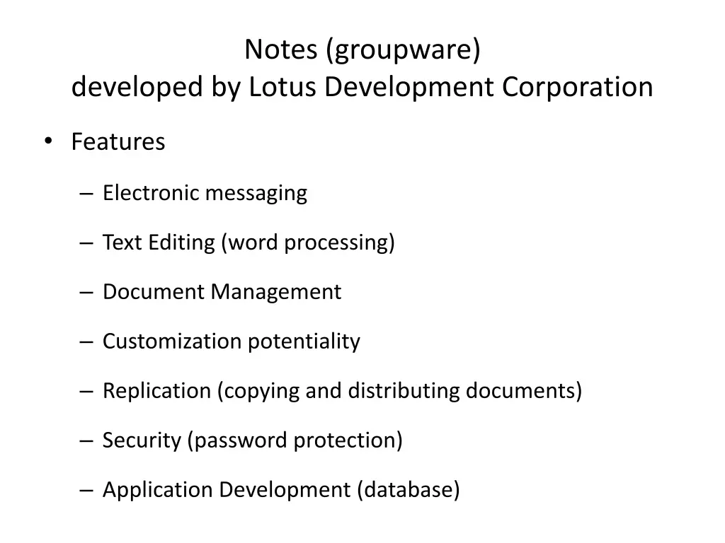notes groupware