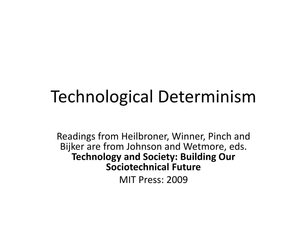 technological determinism