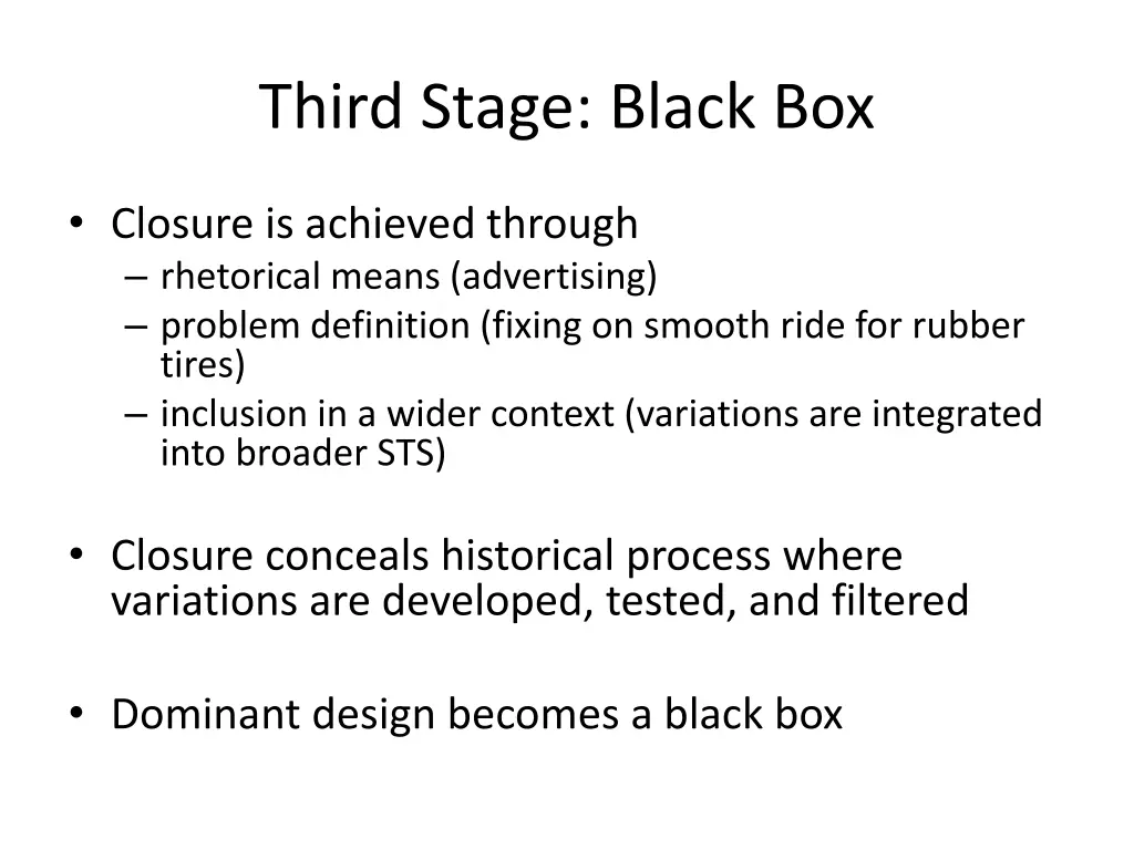 third stage black box
