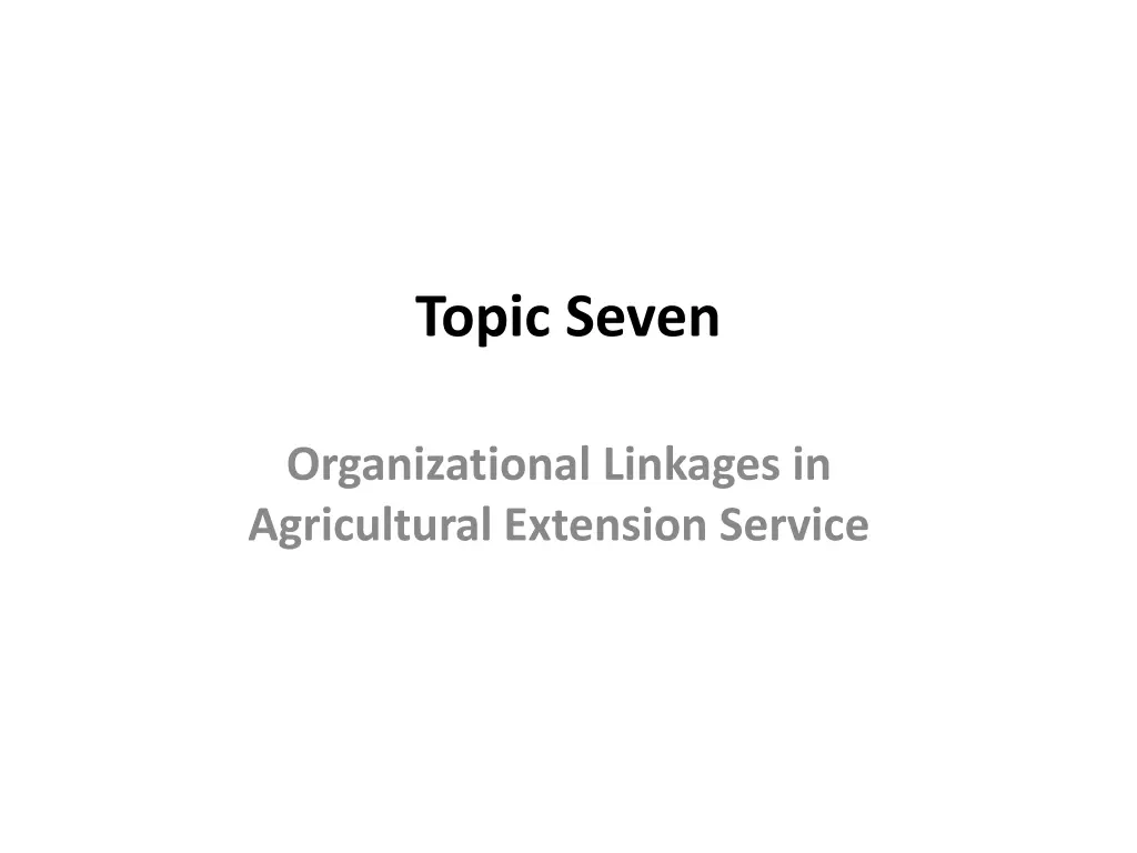 topic seven