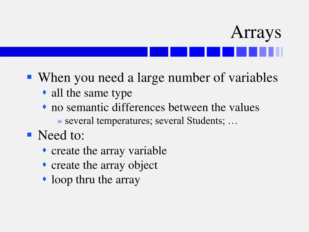 arrays