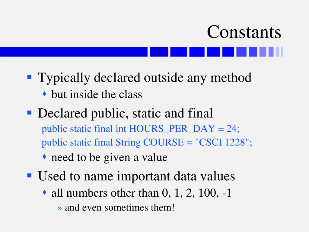 constants