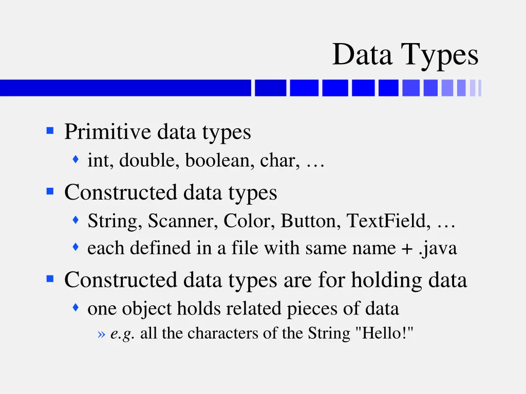 data types