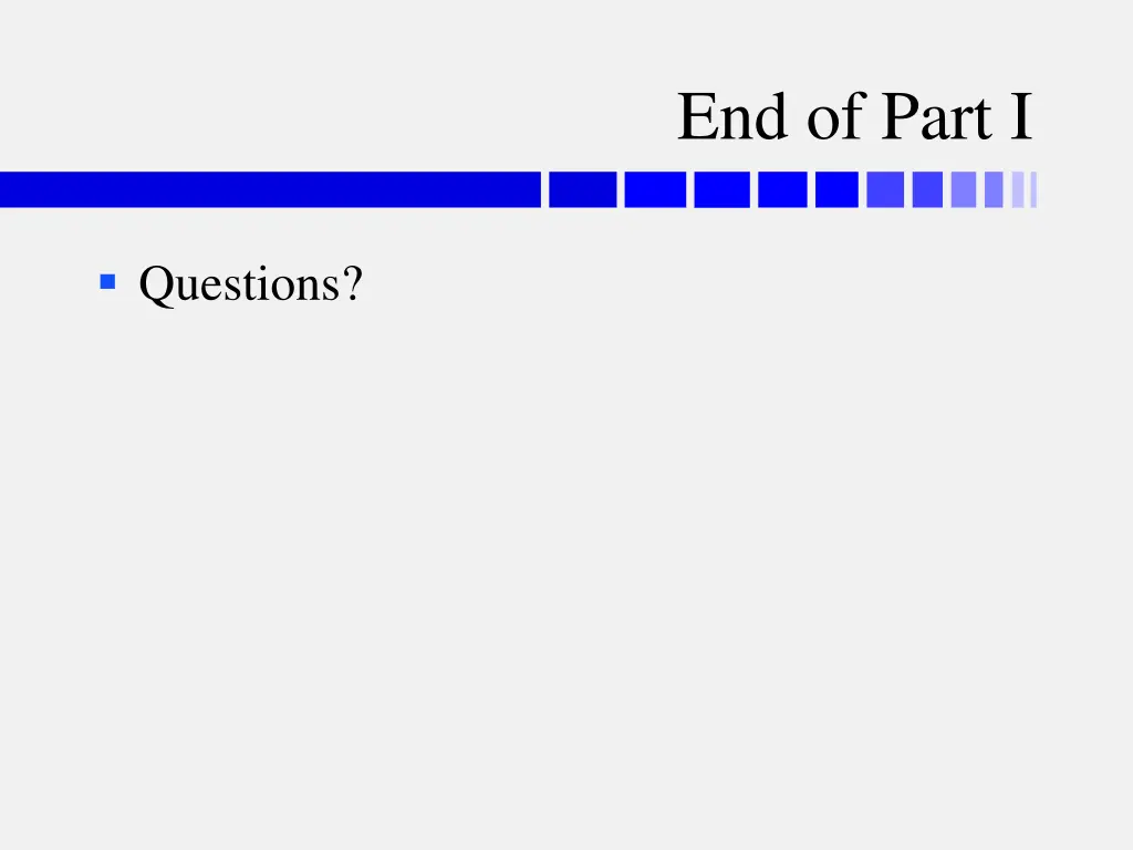 end of part i
