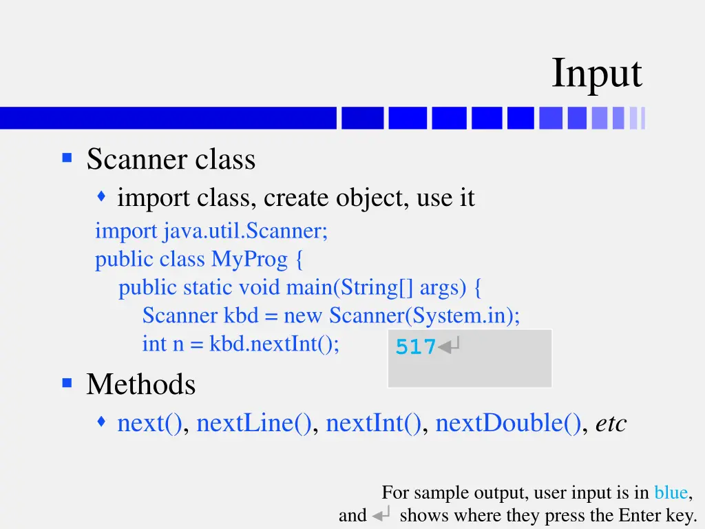 input