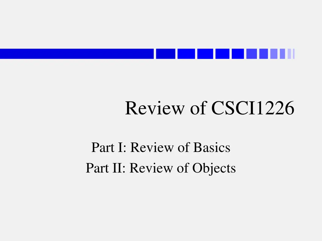 review of csci1226