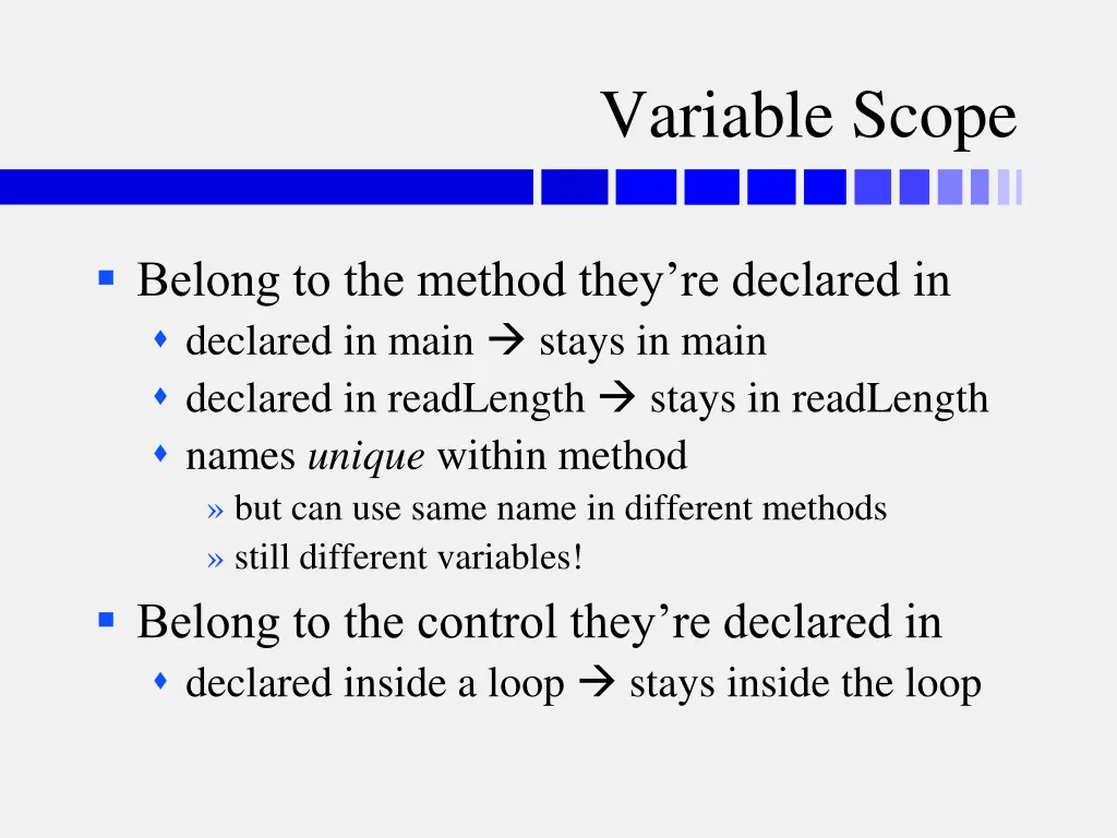 variable scope