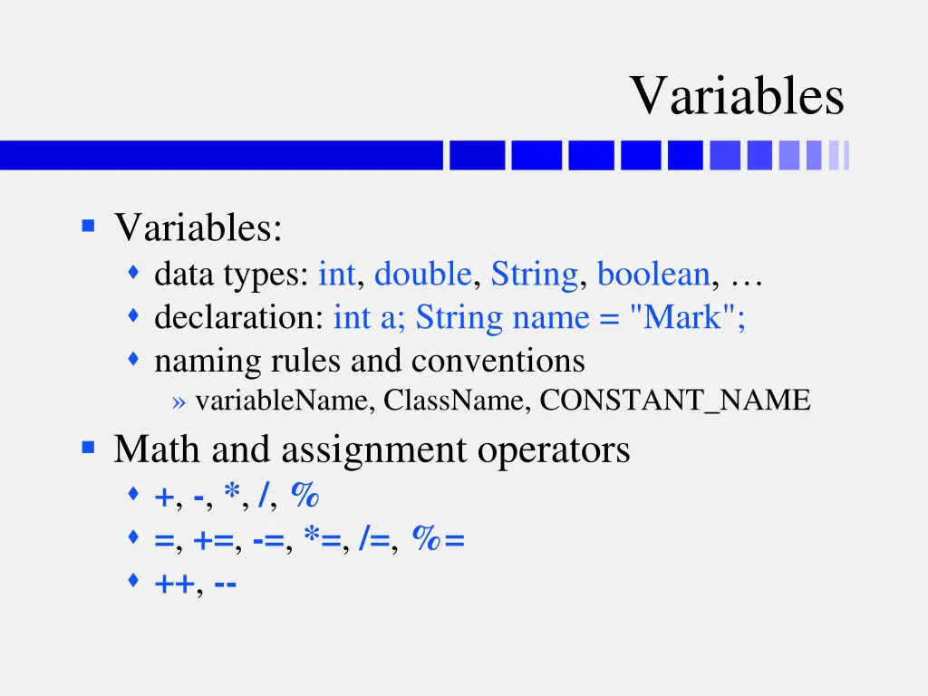 variables