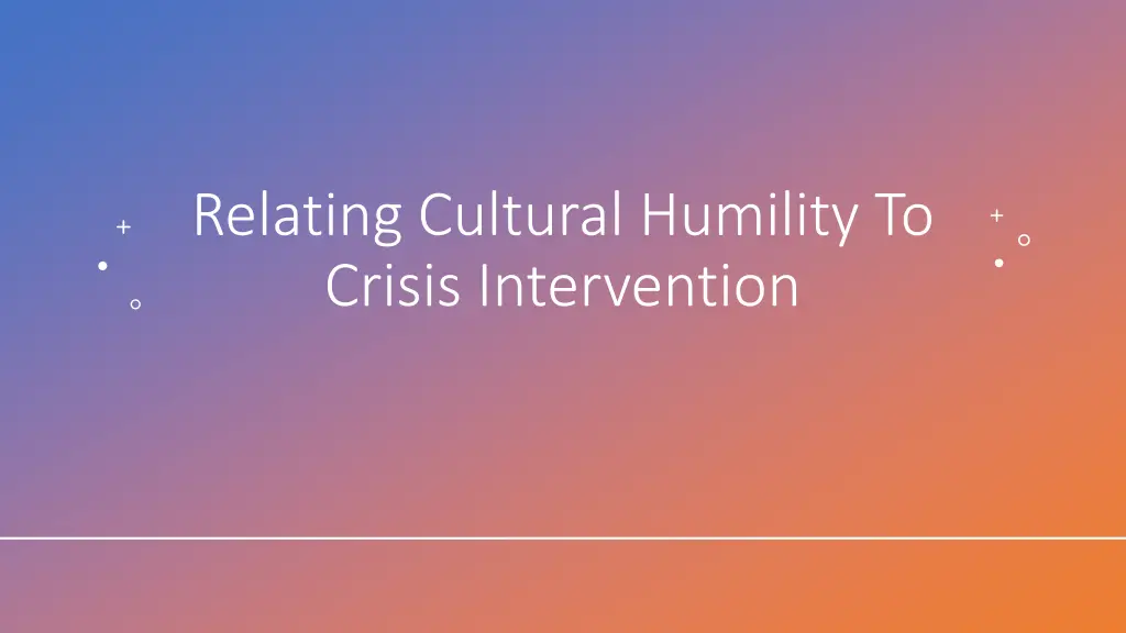 relating cultural humility to crisis intervention