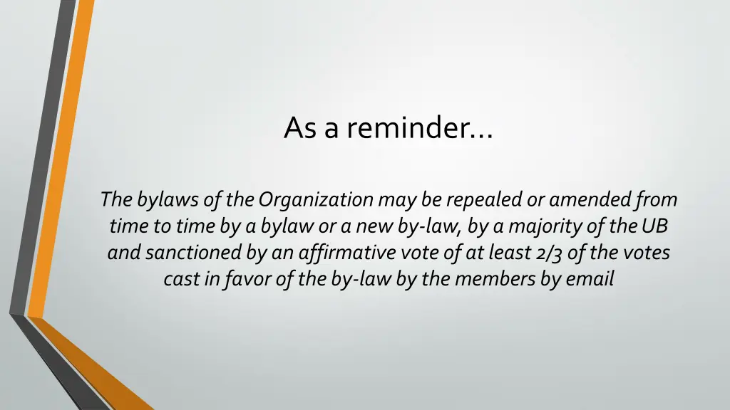 as a reminder