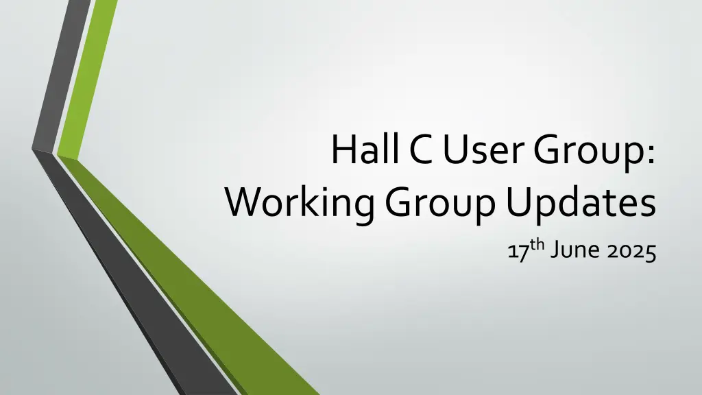 hall c user group working group updates