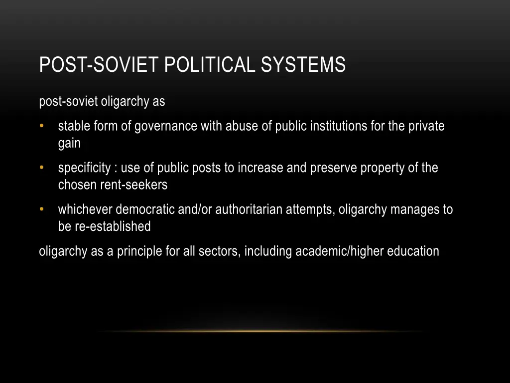 post soviet political systems