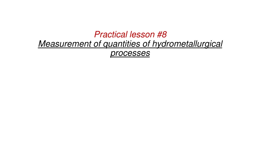 practical lesson 8