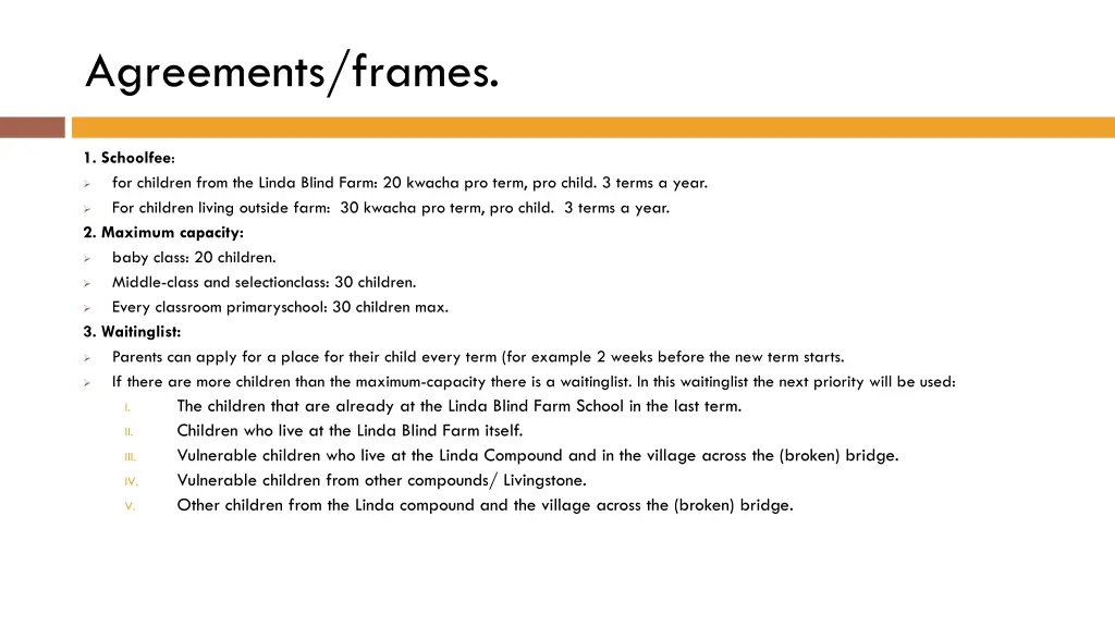 agreements frames