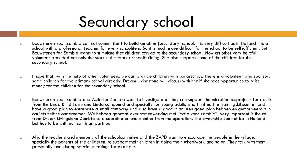 secundary school