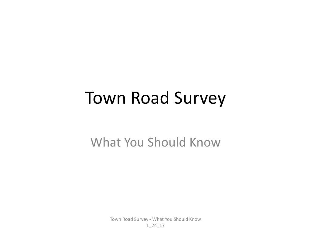 town road survey