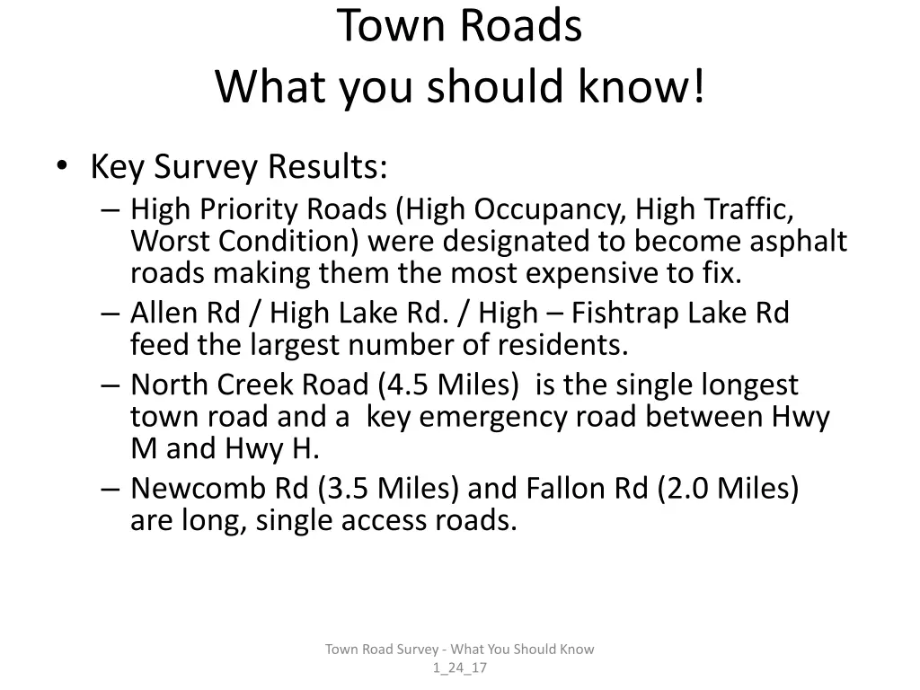 town roads what you should know 2
