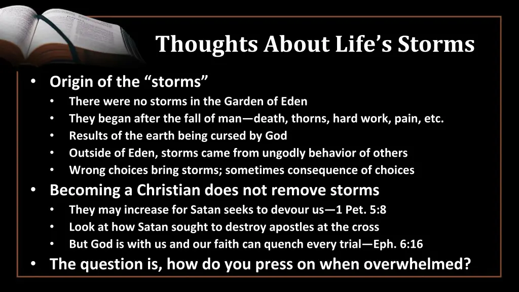 thoughts about life s storms