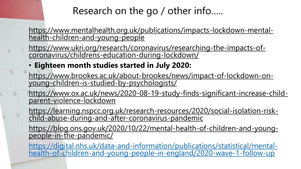 research on the go other info