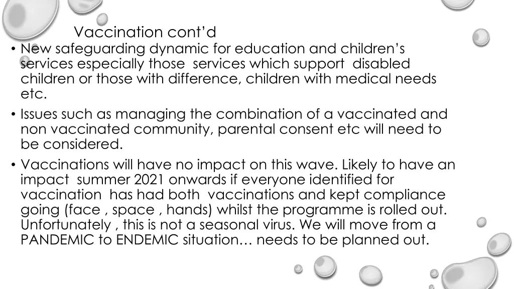 vaccination cont d new safeguarding dynamic