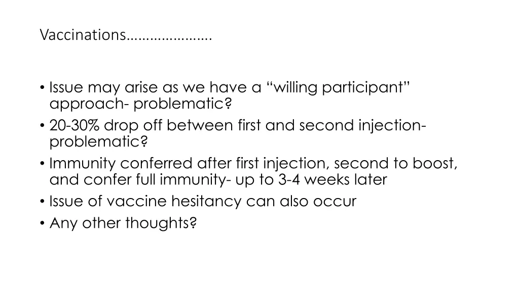 vaccinations
