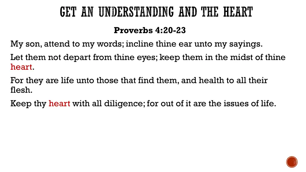 get an understanding and the heart 1