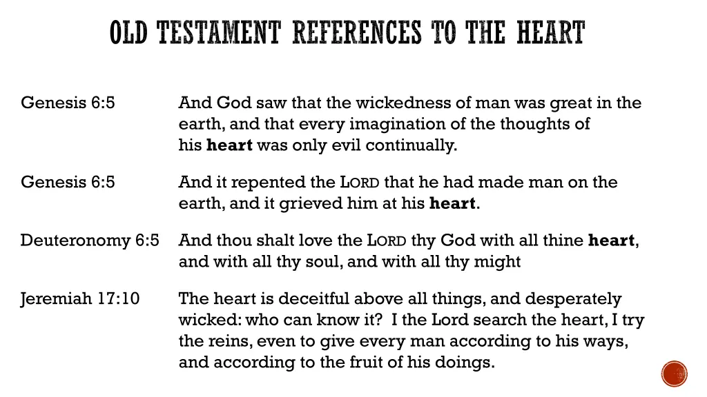 old testament references to the heart