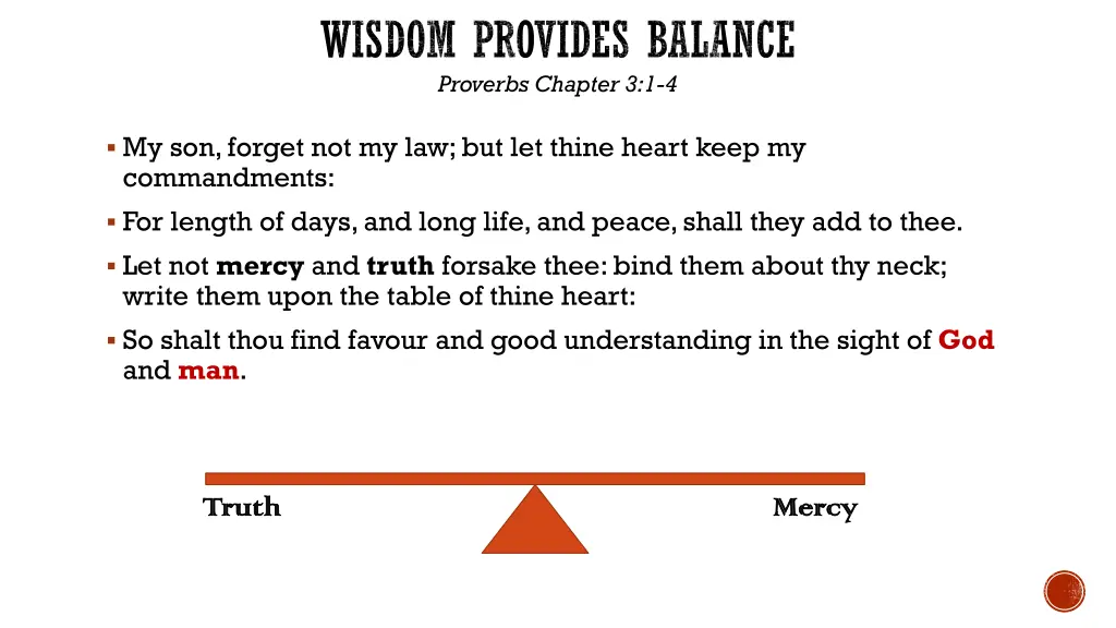 wisdom provides balance proverbs chapter 3 1 4