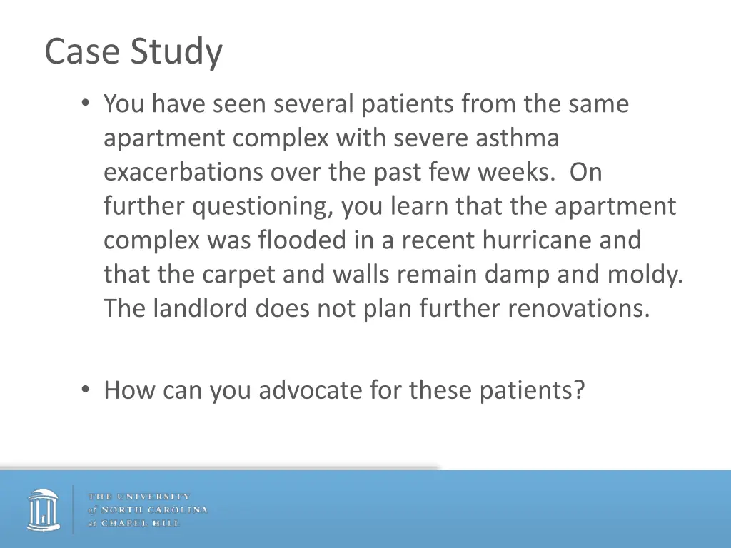 case study you have seen several patients from