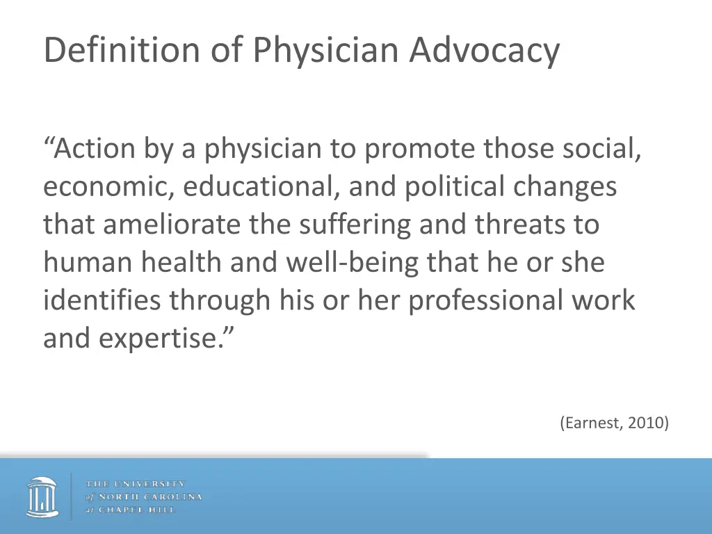 definition of physician advocacy