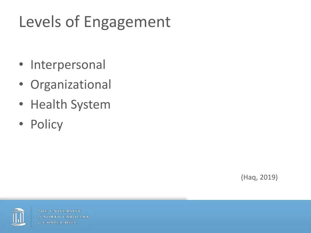 levels of engagement