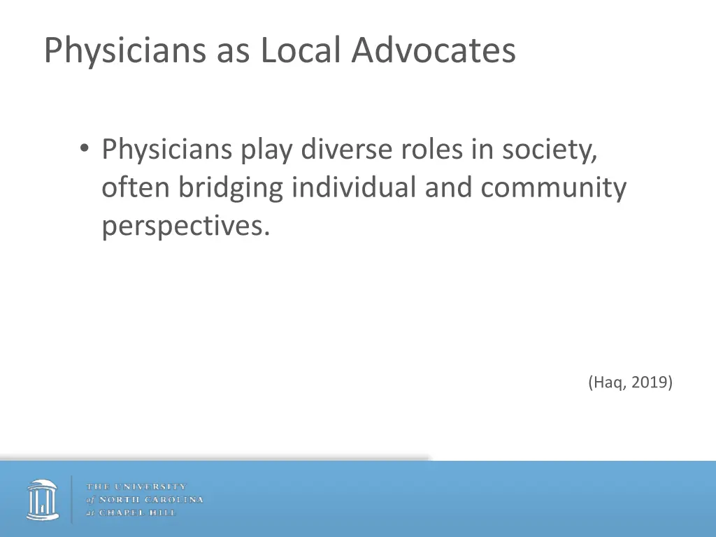 physicians as local advocates
