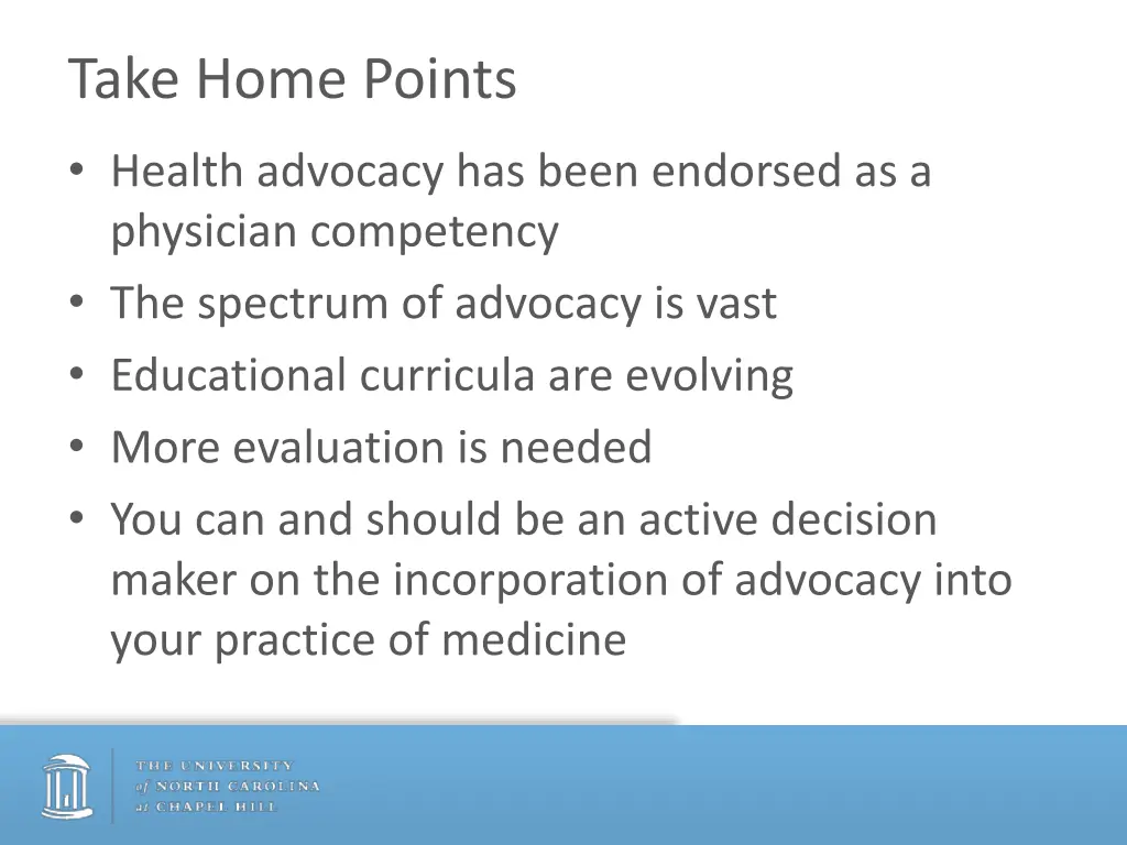 take home points